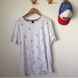 Embroidered Parrot Tee shirt